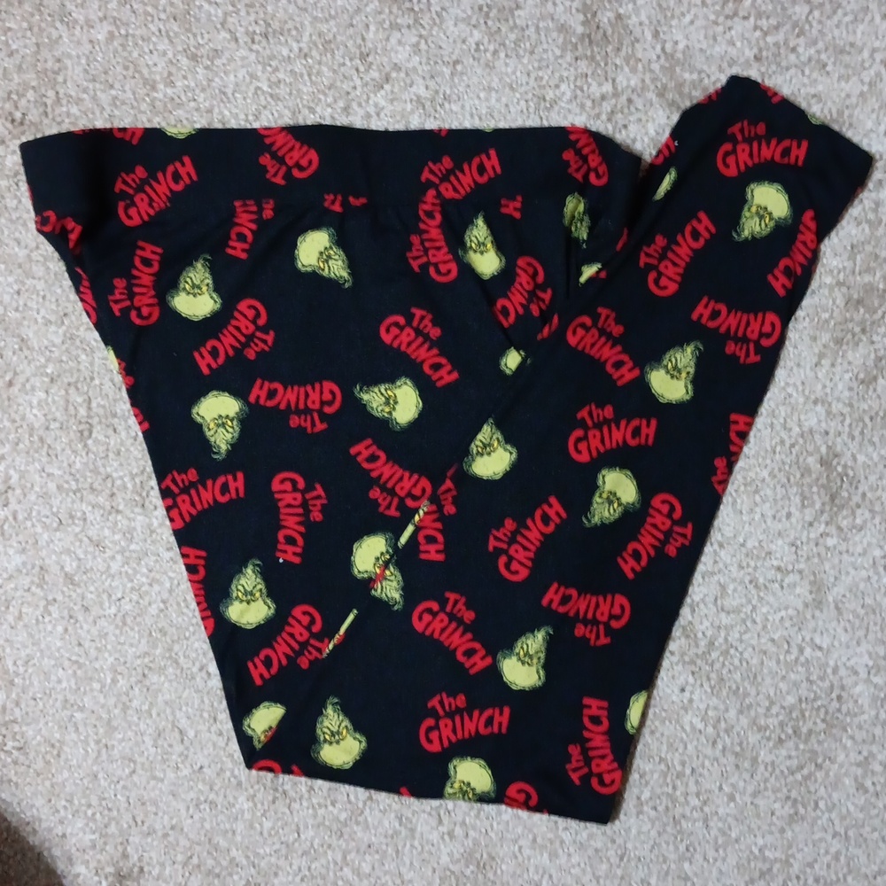 THE GRINCH DR SEUSS Pants Junior Size XXL Pull-On Elastic Waist Loungewear